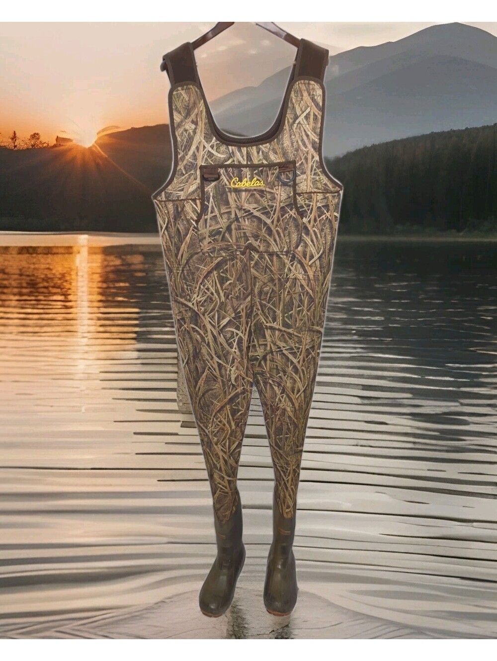 Cabela's Neoprene Chest Wader Duck Camo Hunting Fishing Mens 9 Heavy Duty Blades